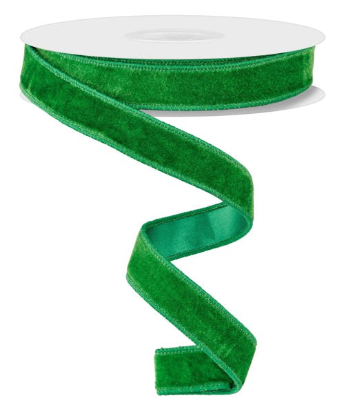 Deluxe Velvet/Satin Backing Ribbon: Emerald Green (10 Yards)