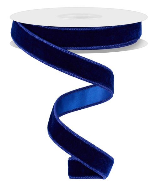 Deluxe Velvet/Satin Backing Ribbon: Royal Blue (10 Yards)