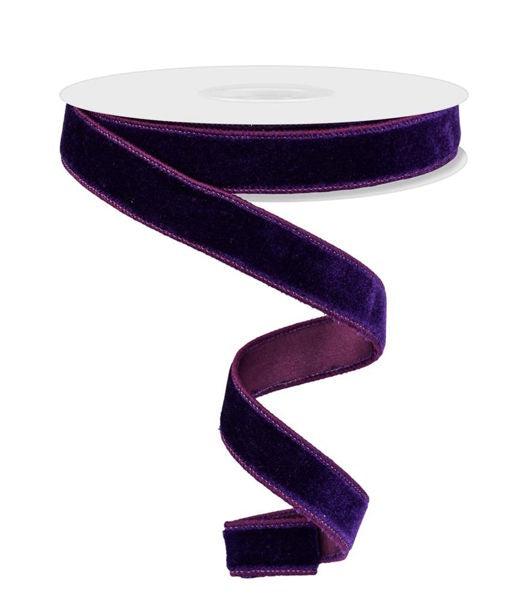 Deluxe Velvet/Satin Backing Ribbon: Purple (10 Yards)