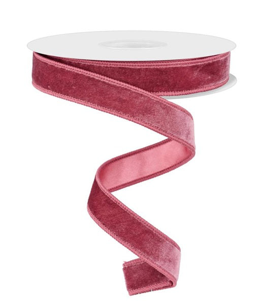 Deluxe Velvet/Satin Backing Ribbon: Dusty Rose (10 Yards)