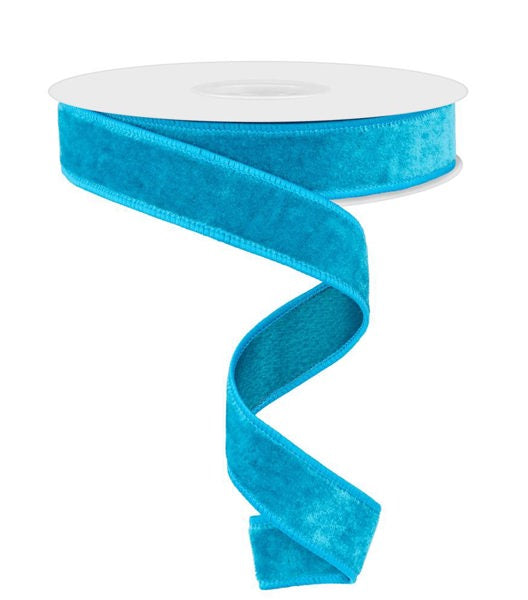 Deluxe Velvet/Satin Backing Ribbon: Teal (10 Yards)