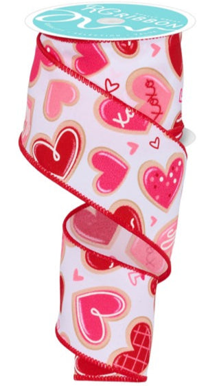 2.5" Valentine Cookies Ribbon (10 Yards)