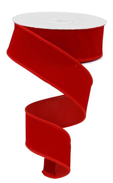 Outdoor Velvet Ribbon: Red (10 Yards)