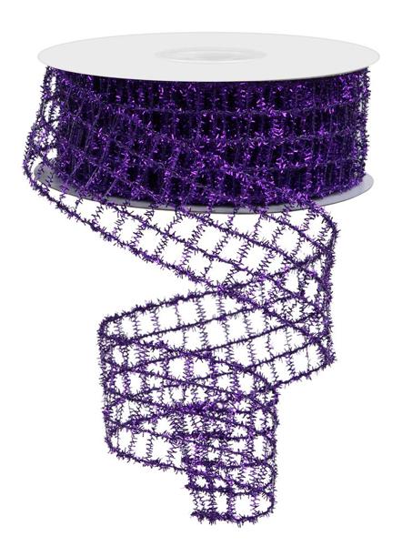 1.5" Tinsel Mesh: Purple (10 Yards)