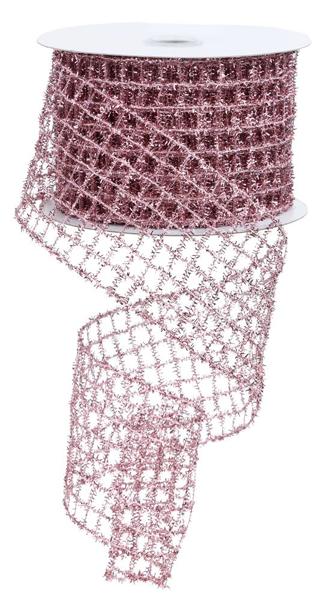 2.75" Tinsel Mesh: Pink (10 Yards)
