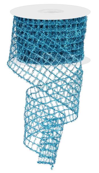 2.75" Tinsel Mesh: Turquoise (10 Yards)