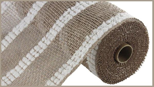 10.25" Poly Burlap/Snowdrift Mesh: Natural (10 Yards)