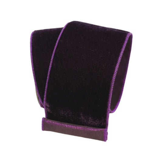 Farrisilk 4"x 10yds Velvet Luster Ribbon Purple