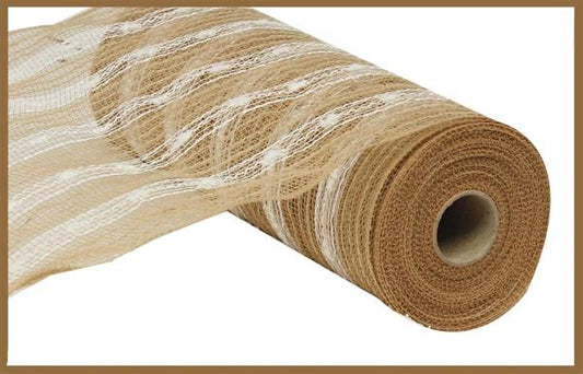 10.25" Poly/Jute/Snowball Mesh: Natural (10 Yards)
