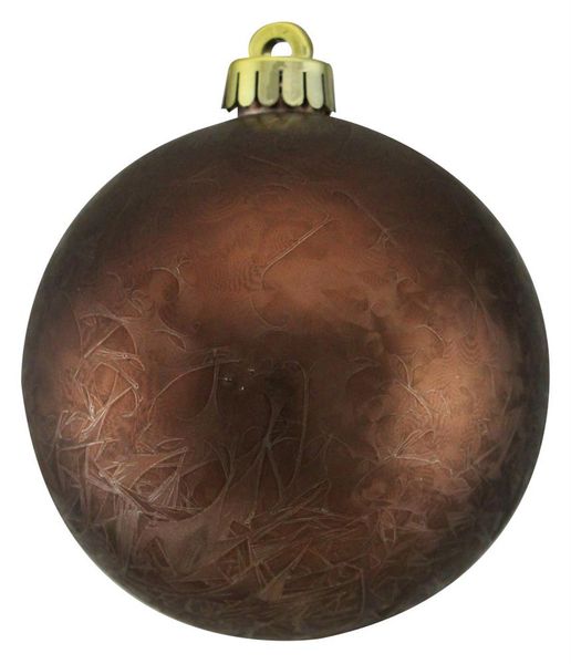 6" (150mm) Feather Smooth Ball Ornament Chocolate