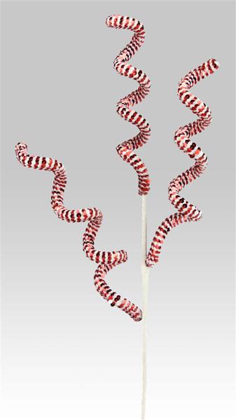 33"L Swirl Sequin Chain Twig Spray