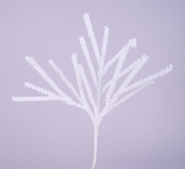 18" Flocked Snow Twig Pick