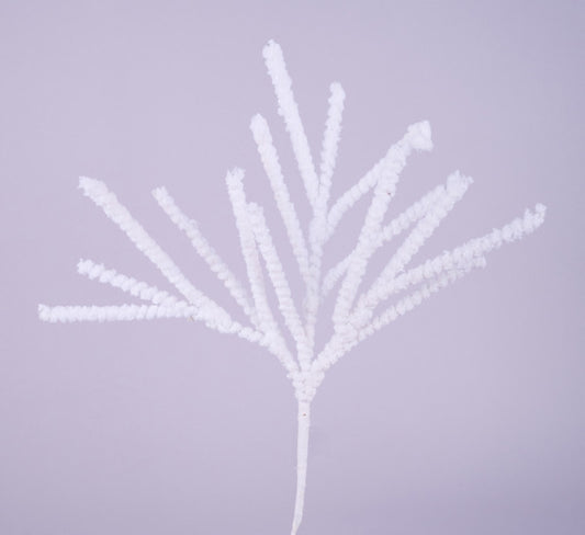 18" Flocked Snow Twig Pick