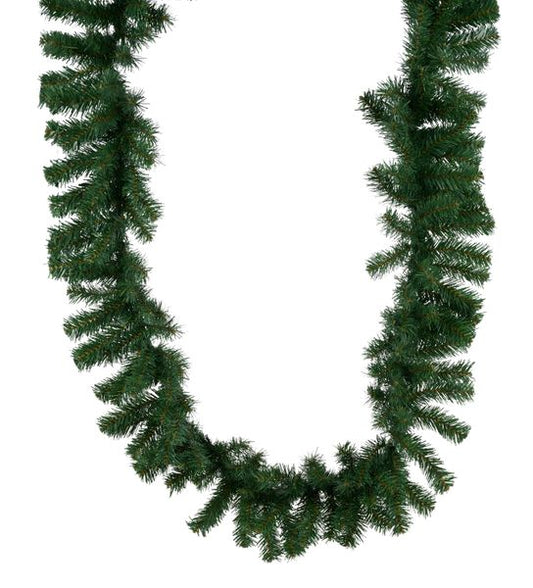 9'x10" PVC Pine Garland - Green