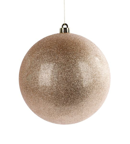 8" (200mm) Glittered Ball Champagne