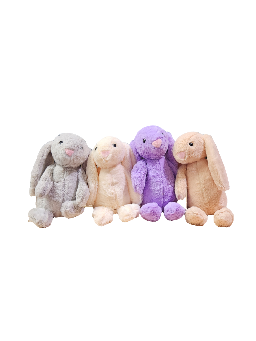 8" Plush Bunny- Multi Colors