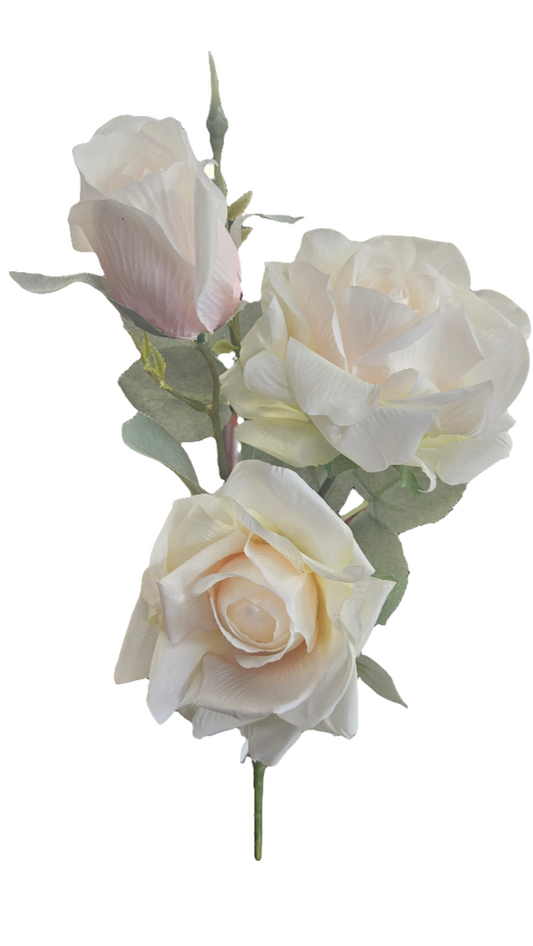 26" 3 Bud Rose Stem