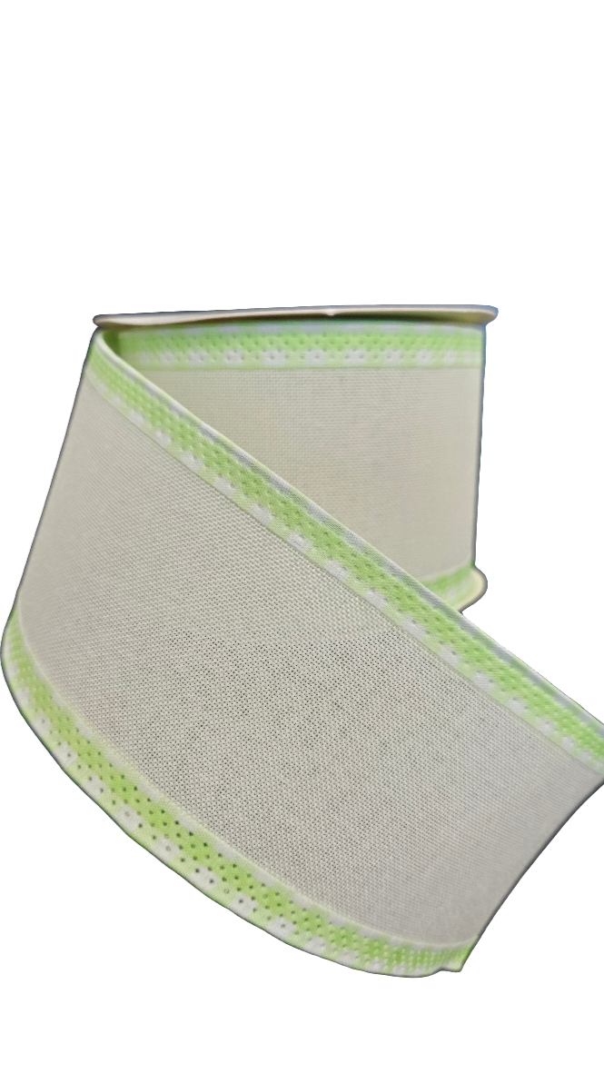 2.5" Gingham Border Ribbons (10 Yards)