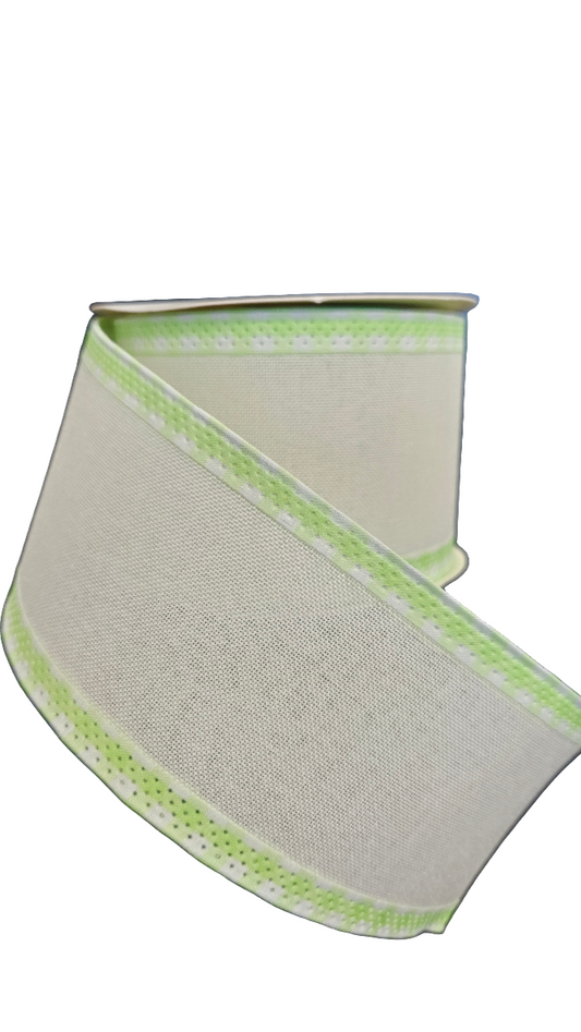 2.5" Gingham Border Ribbons (10 Yards)