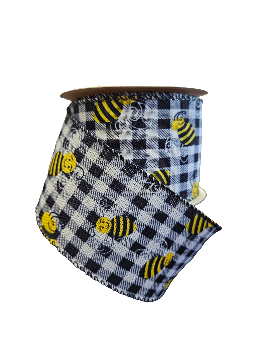 2.5" Bee Themed Colors Ribbon: Assortment (10 Yards)