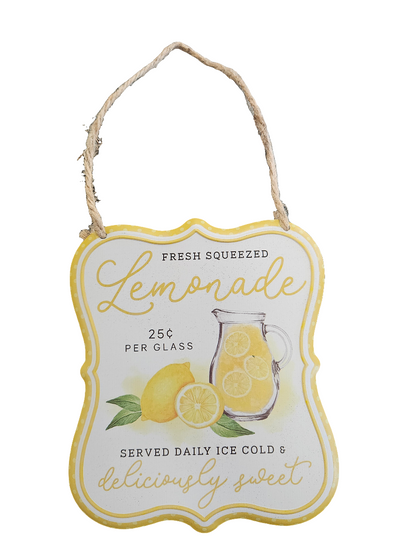 7"H X 6"L Embossed Tin Summer Fruit Sign