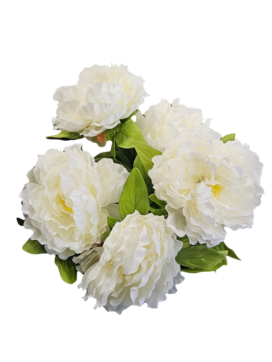Color Fast Peony -Ivory Single Stem