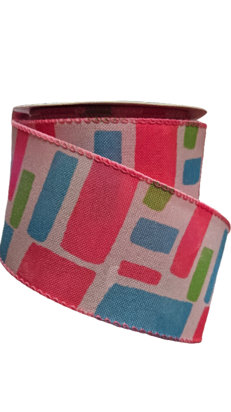 2.5" Bright Abstract Ribbon (10 Yards)