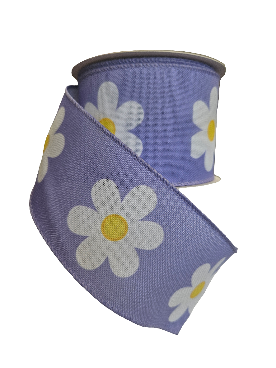 2.5" Daisy Themed Ribbon (10 Yards)
