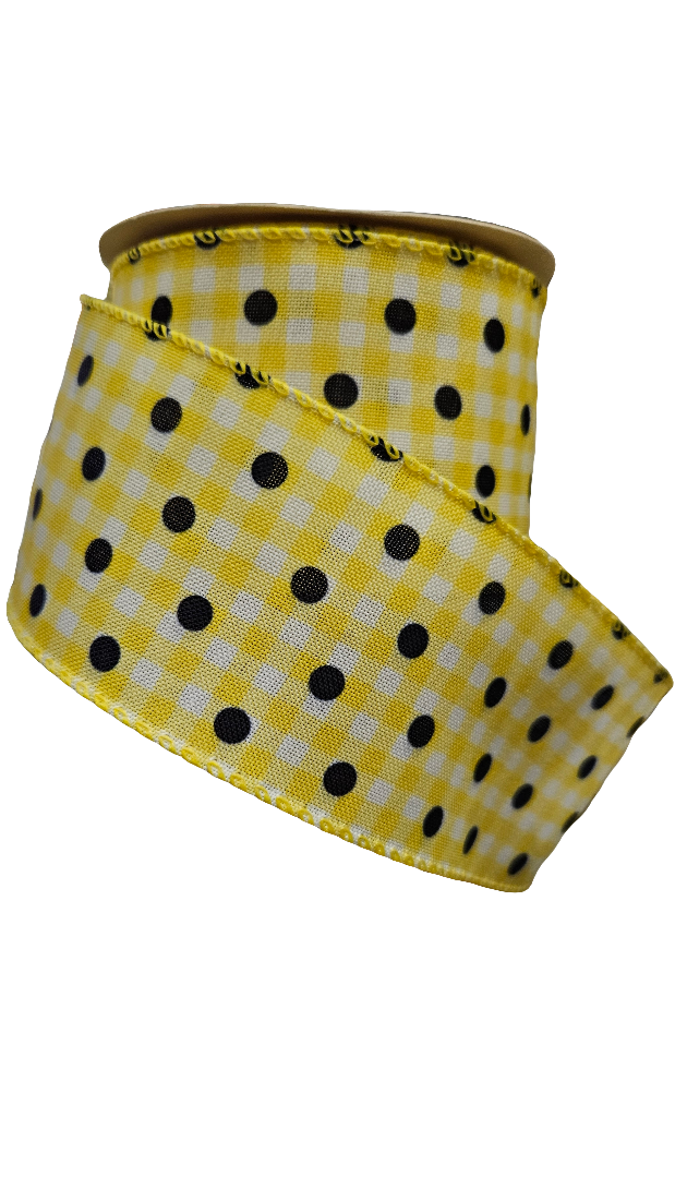2.5" Bee Themed Colors Ribbon: Assortment (10 Yards)