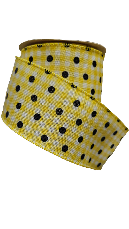 2.5" Bee Themed Colors Ribbon: Assortment (10 Yards)