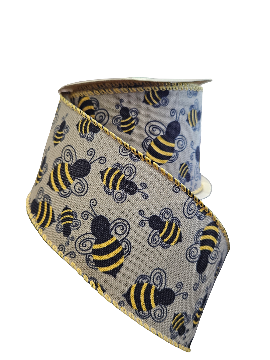 2.5" Bee Themed Colors Ribbon: Assortment (10 Yards)