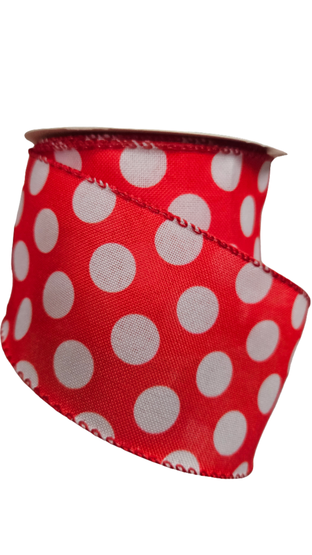 2.5" Polka Dot Ribbon (10 Yards)