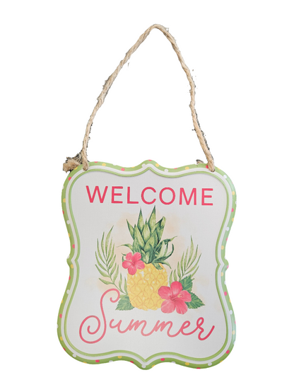 7"H X 6"L Embossed Tin Summer Fruit Sign