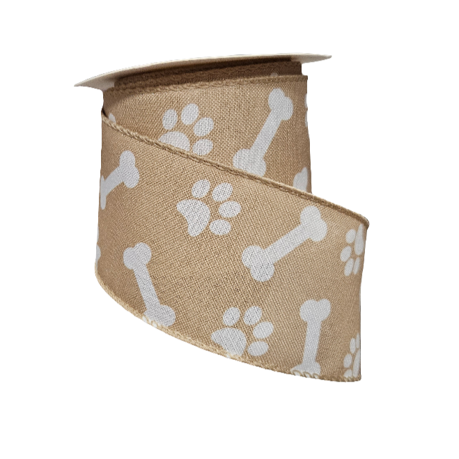 2.5" Dog/Cat Paw Print Ribbon: Assortment (10 Yards)