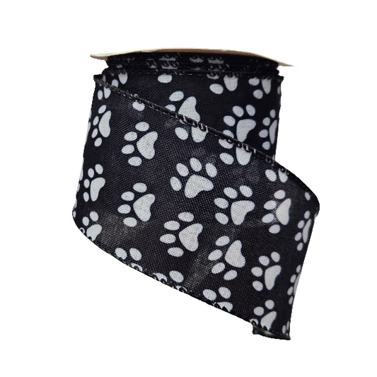 2.5" Dog/Cat Paw Print Ribbon: Assortment (10 Yards)