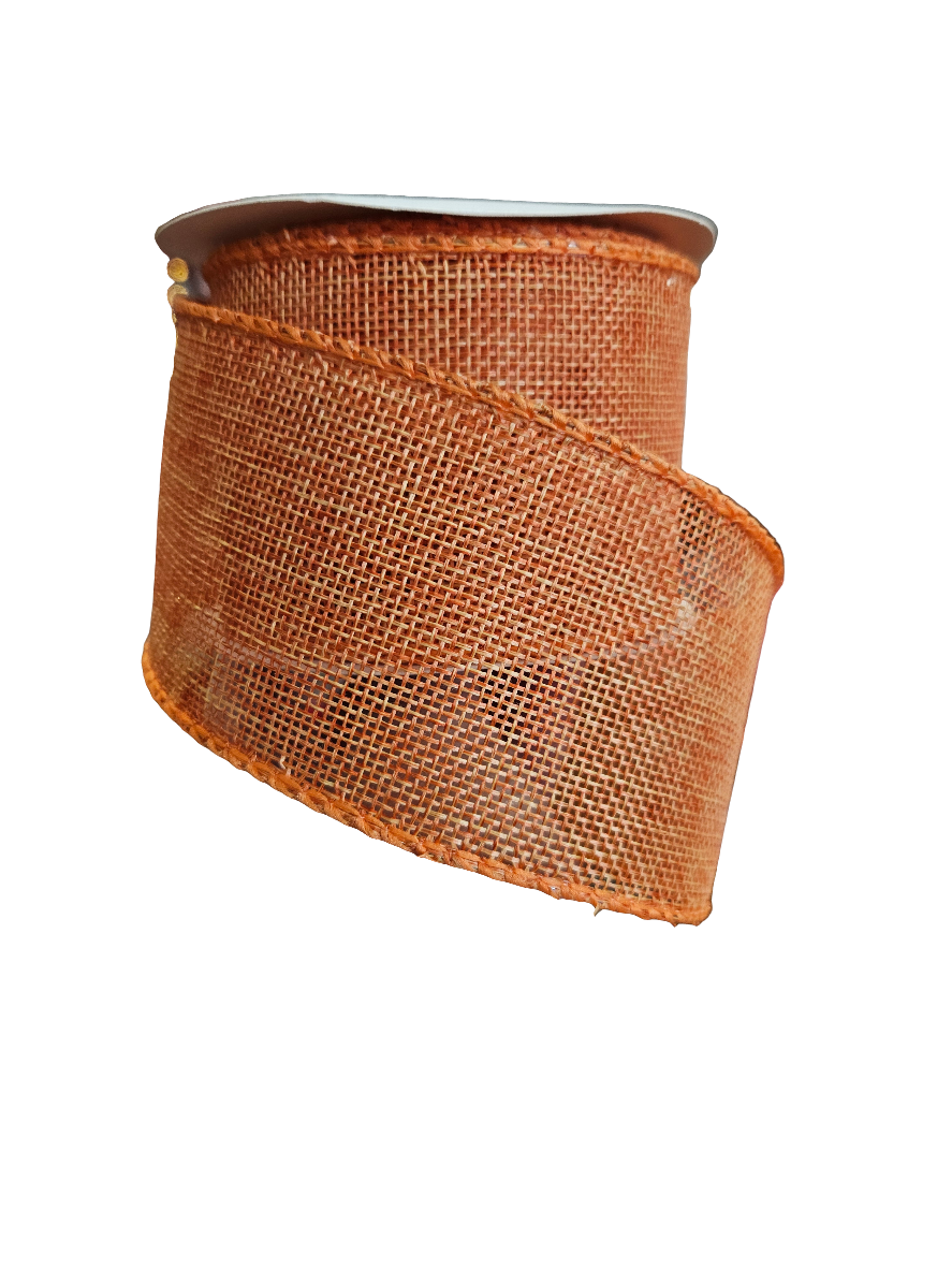 2.5" Solid Color Burlap Ribbon (10 Yards)