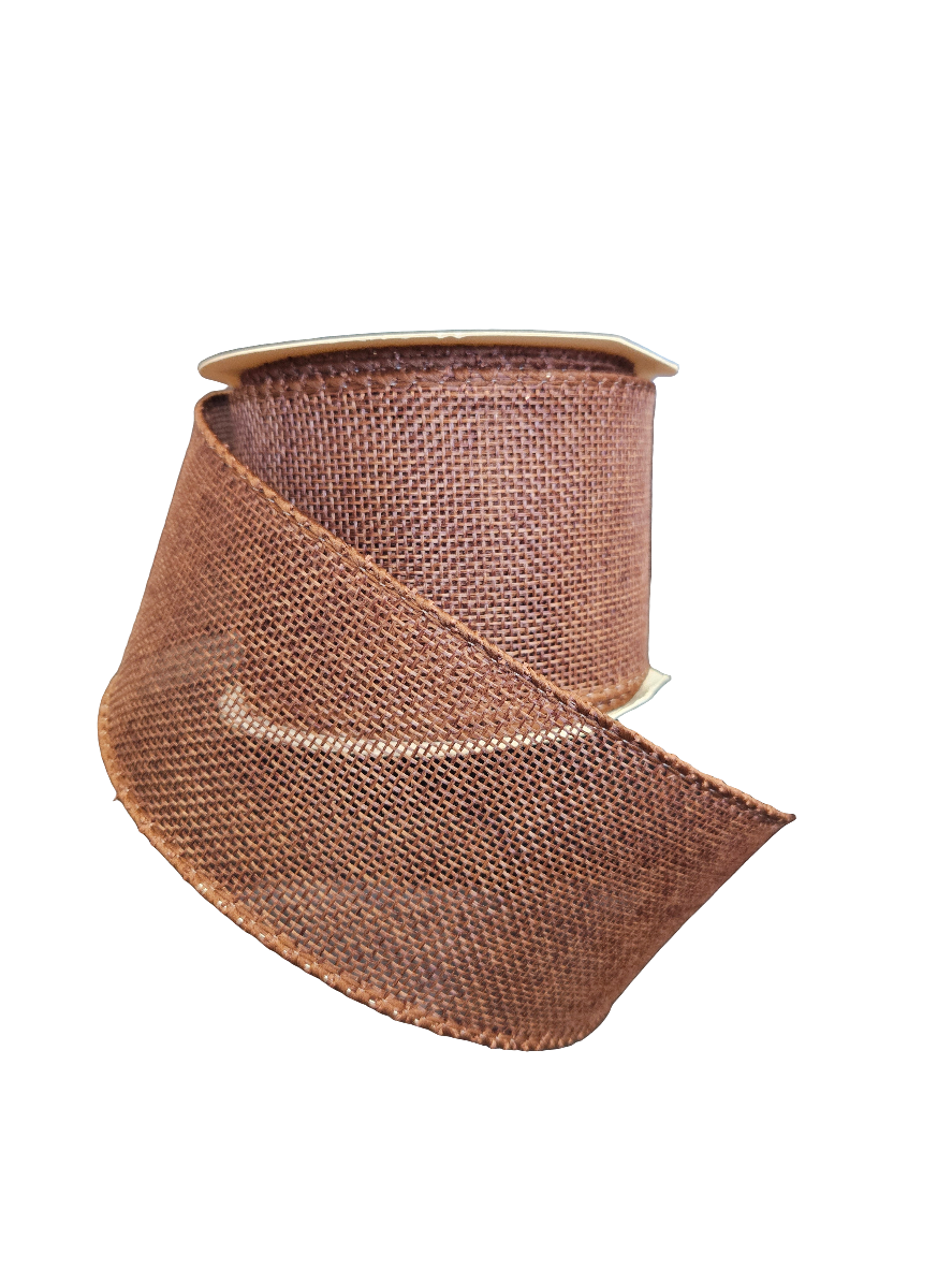 2.5" Solid Color Burlap Ribbon (10 Yards)