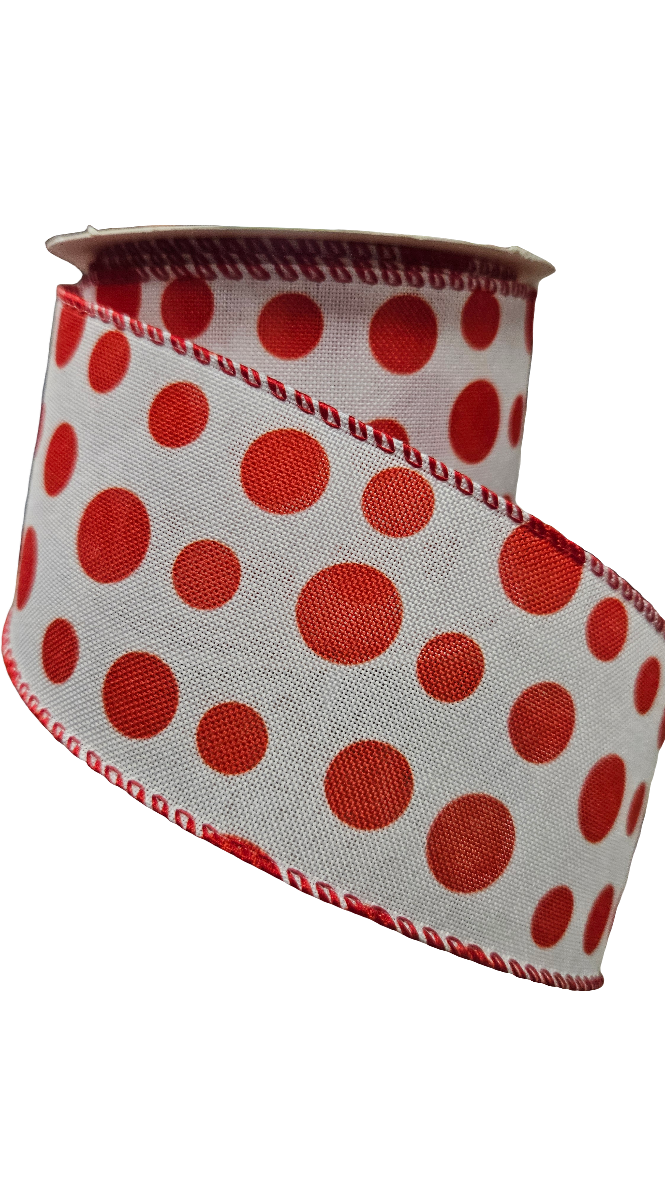2.5" Polka Dot Ribbon (10 Yards)