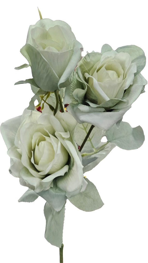 26" 3 Bud Rose Stem