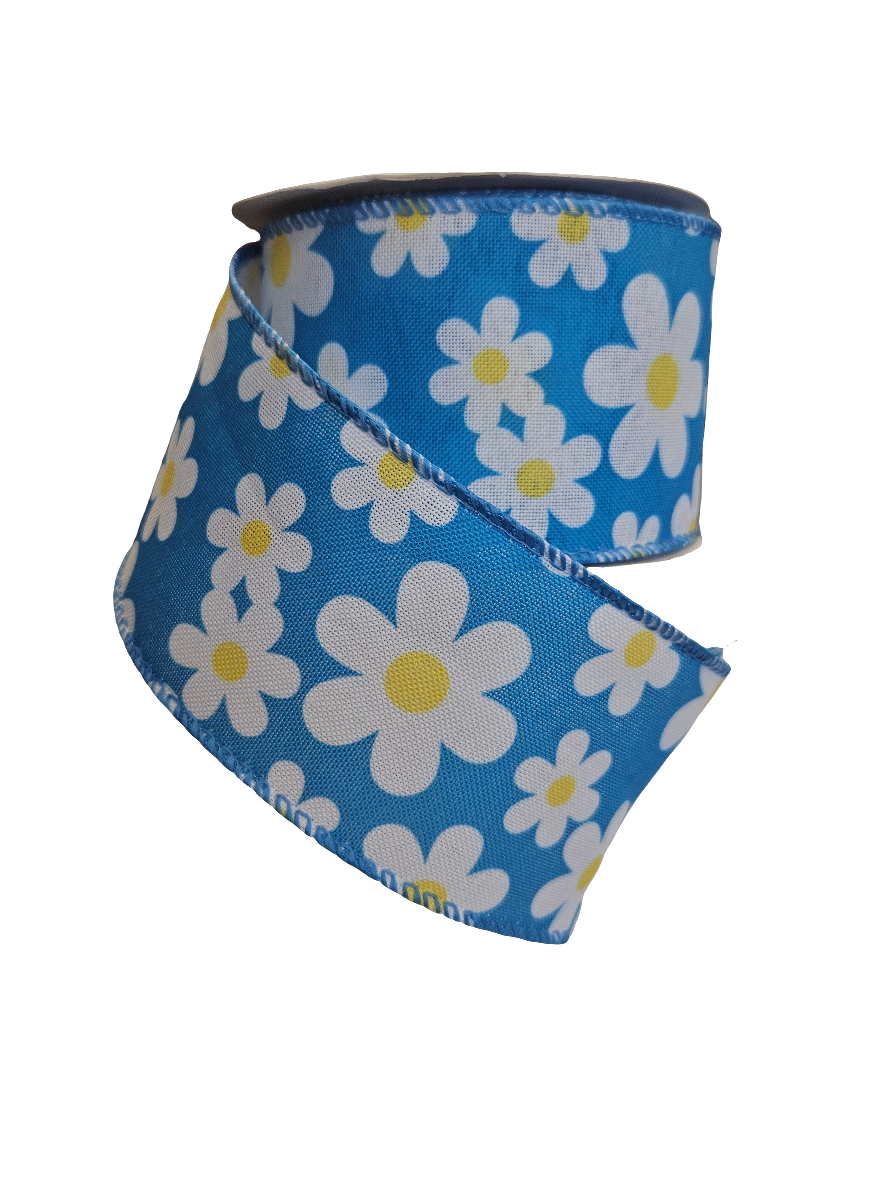 2.5" Daisy Themed Ribbon (10 Yards)