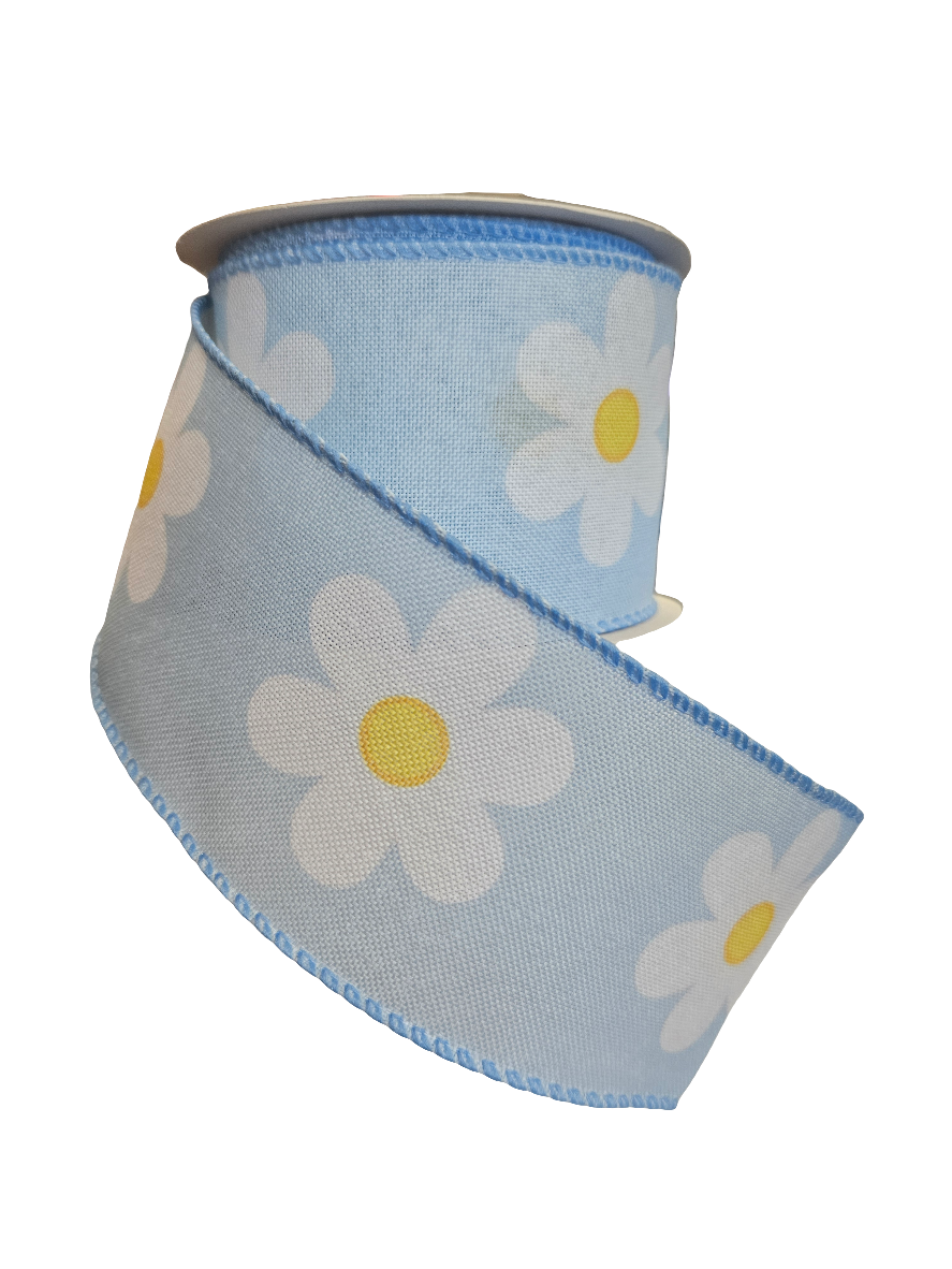2.5" Daisy Themed Ribbon (10 Yards)