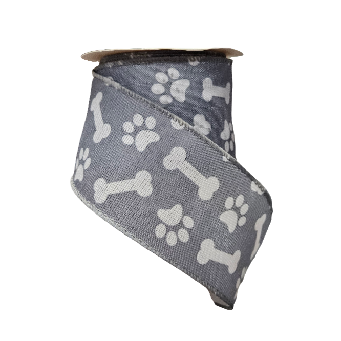 2.5" Dog/Cat Paw Print Ribbon: Assortment (10 Yards)