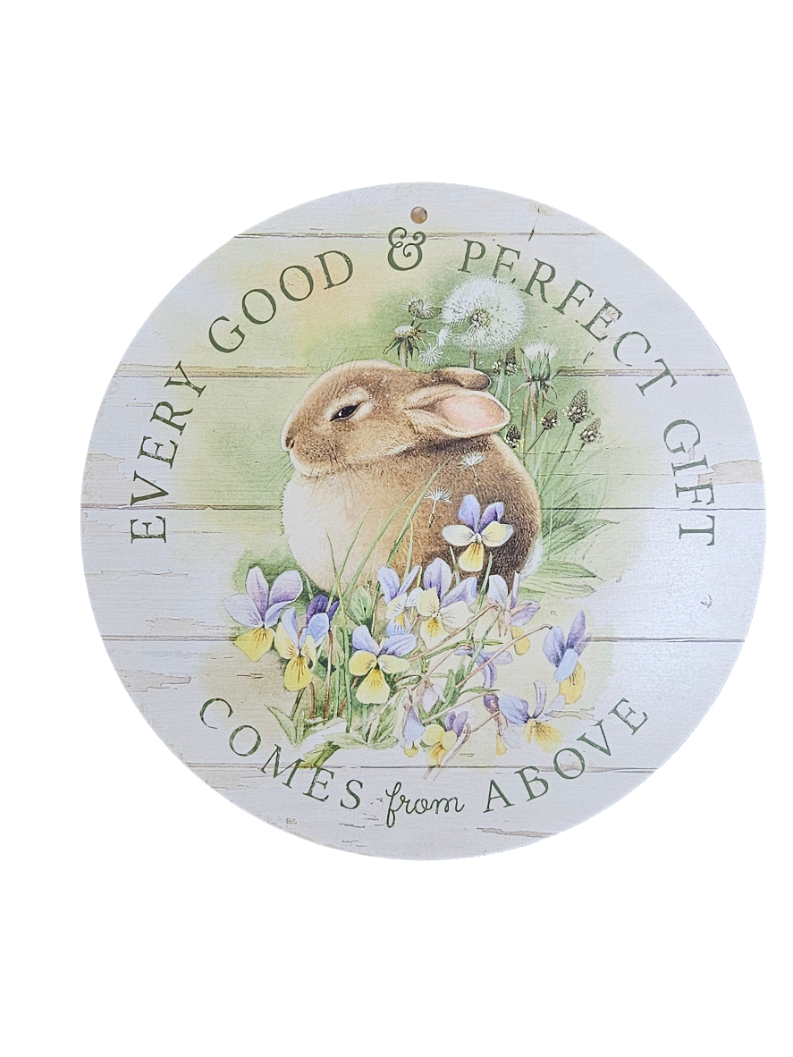 12" Easter Circle Hanging Sign