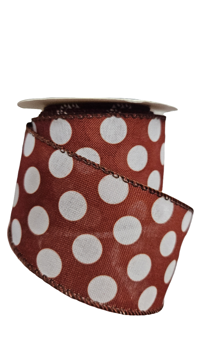 2.5" Polka Dot Ribbon (10 Yards)