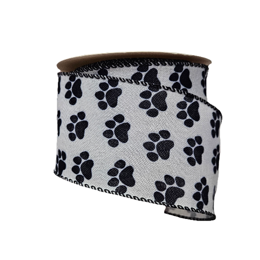 2.5" Dog/Cat Paw Print Ribbon: Assortment (10 Yards)