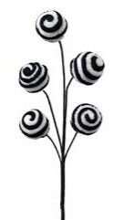 18" Twirl Ball Pick: Black & White