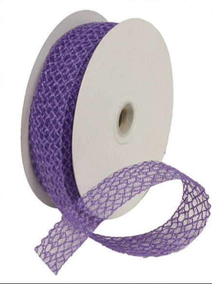 1.5" Deco Flex Jute Ribbon: Dark Purple (20 Yards)