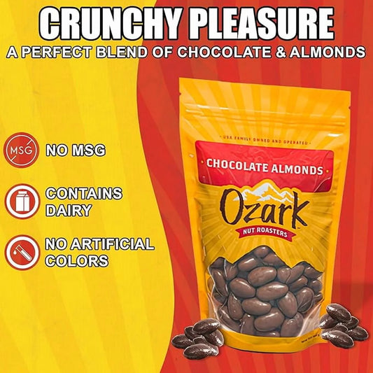 Ozarks Nut Roasters Chocolate Almonds 3oz Bag