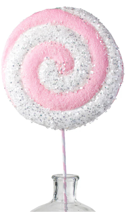 26" Lollipop Pick: Pink & White