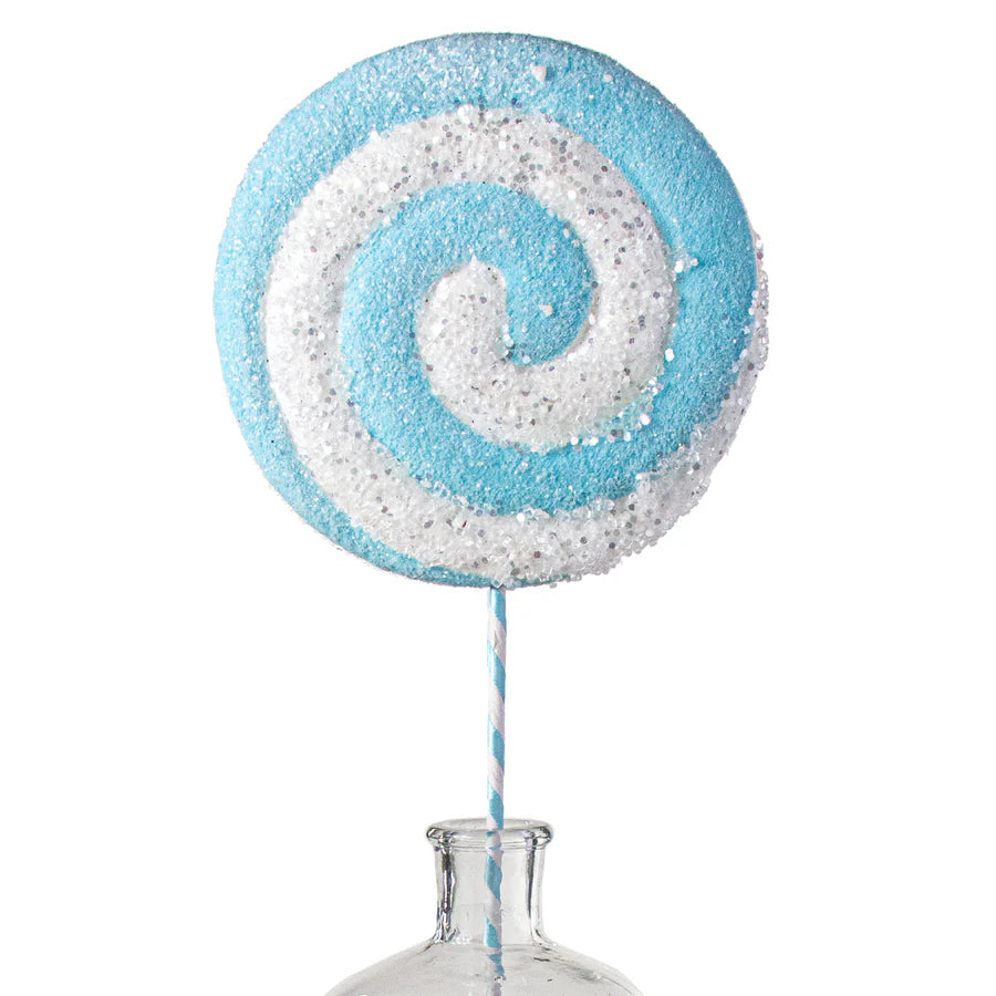 26" Lollipop Pick: Blue & White